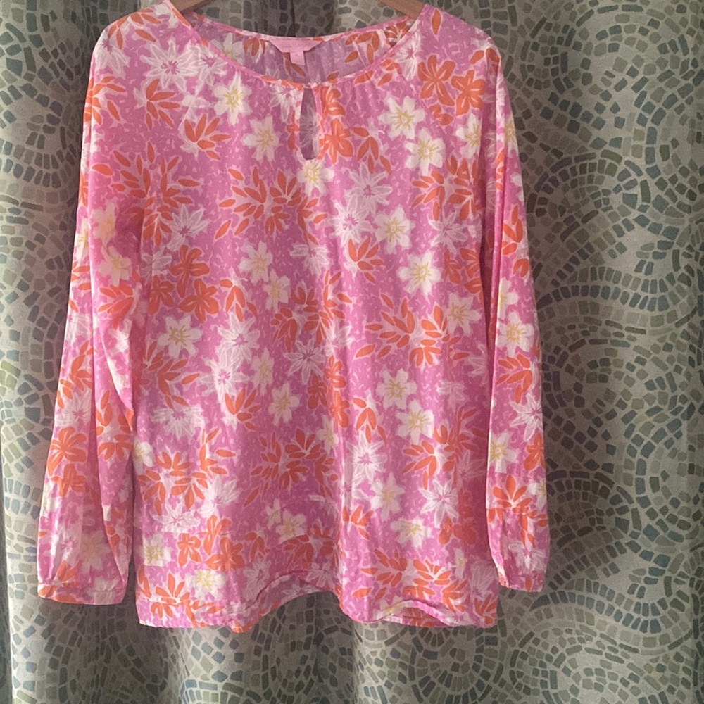 Lilly Pulitzer Cotton Floral Top XL